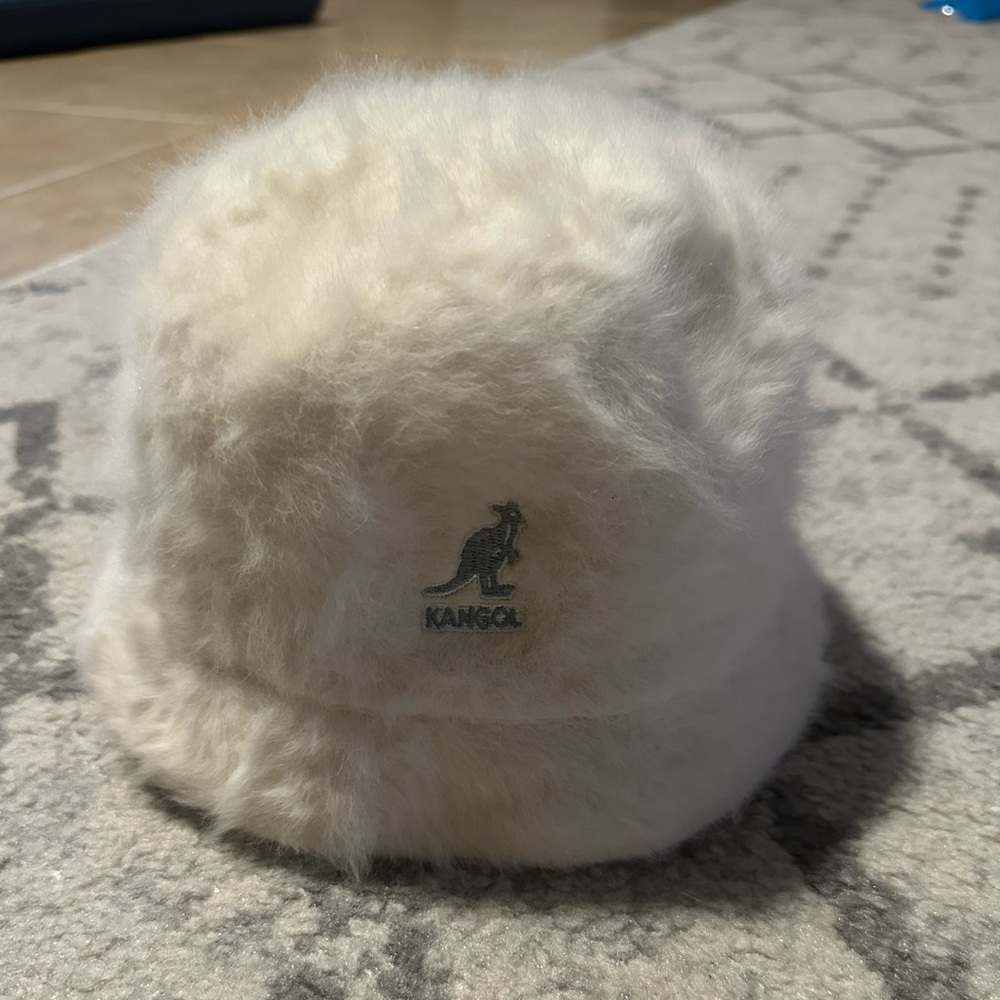 Kangol Cream Fuzzy Bucket Hat